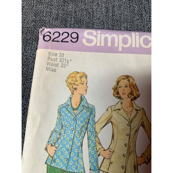 Simplicity Misses Shirt jacket pants Sewing Pattern sz 10 6229 - uncut - Picture 10 of 11